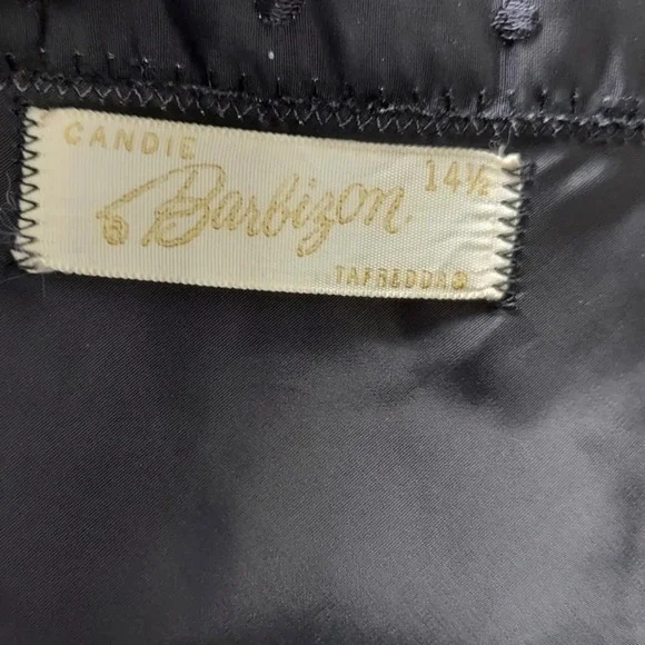 Vintage Black Barbizon Candie Tafredda Scalloped Edges Sexy Unique‎ Slip Dress